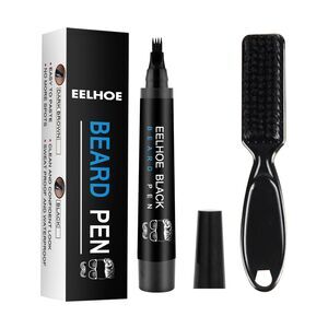Waterproof Beard Pencil Filler Hair Grower Long Last Moustache Eyebrow Brush Pen